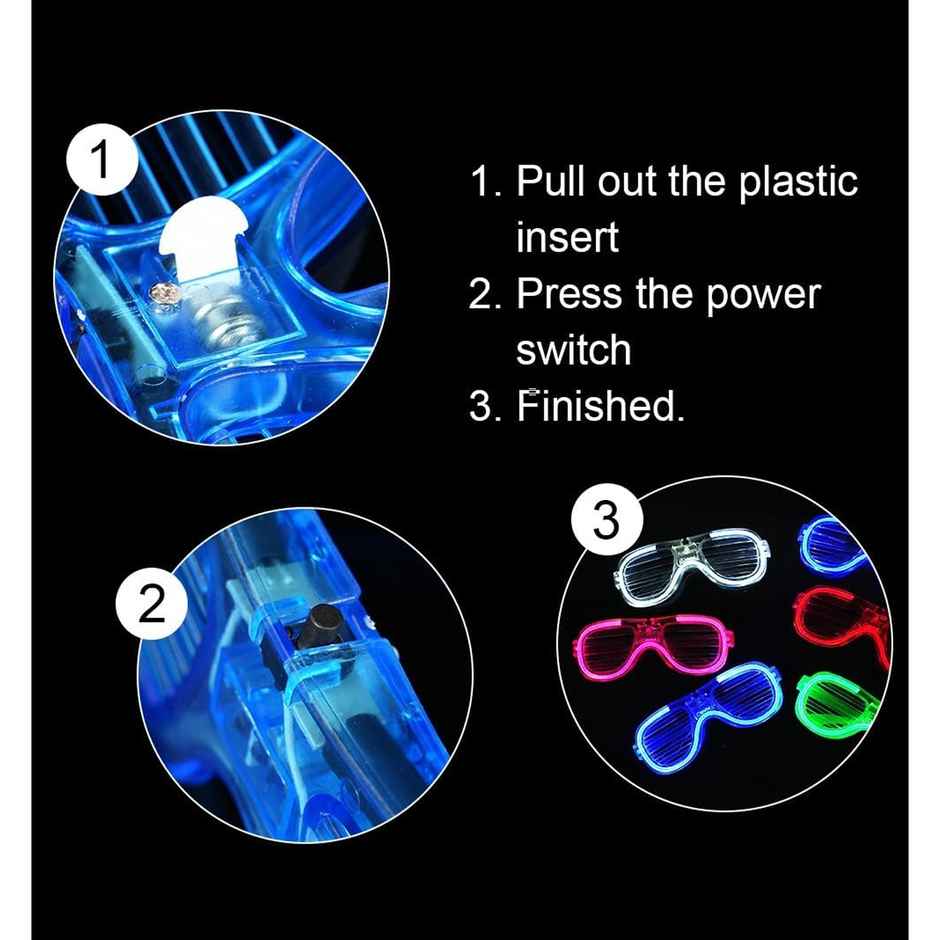 Shutter Eye Glasses With Led | Fun & Party Accessory | Party Propz