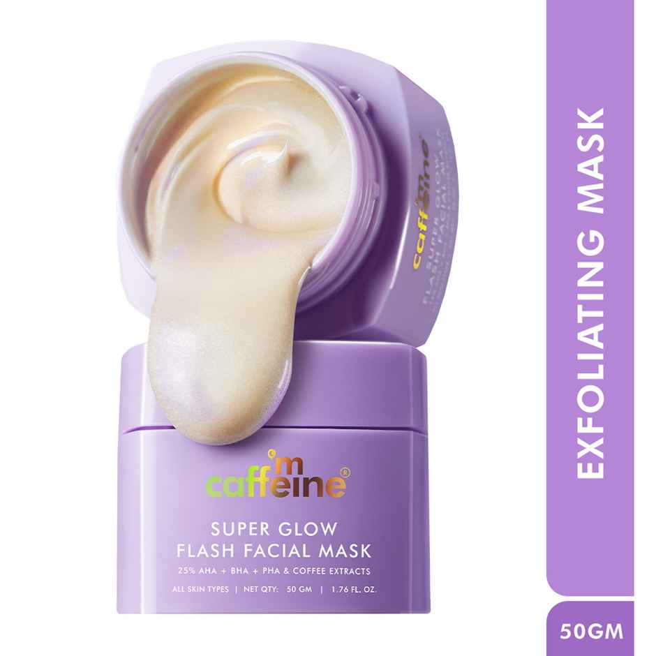 mCaffeine Super Glow Flash Facial - Face Mask | Instant Brightening