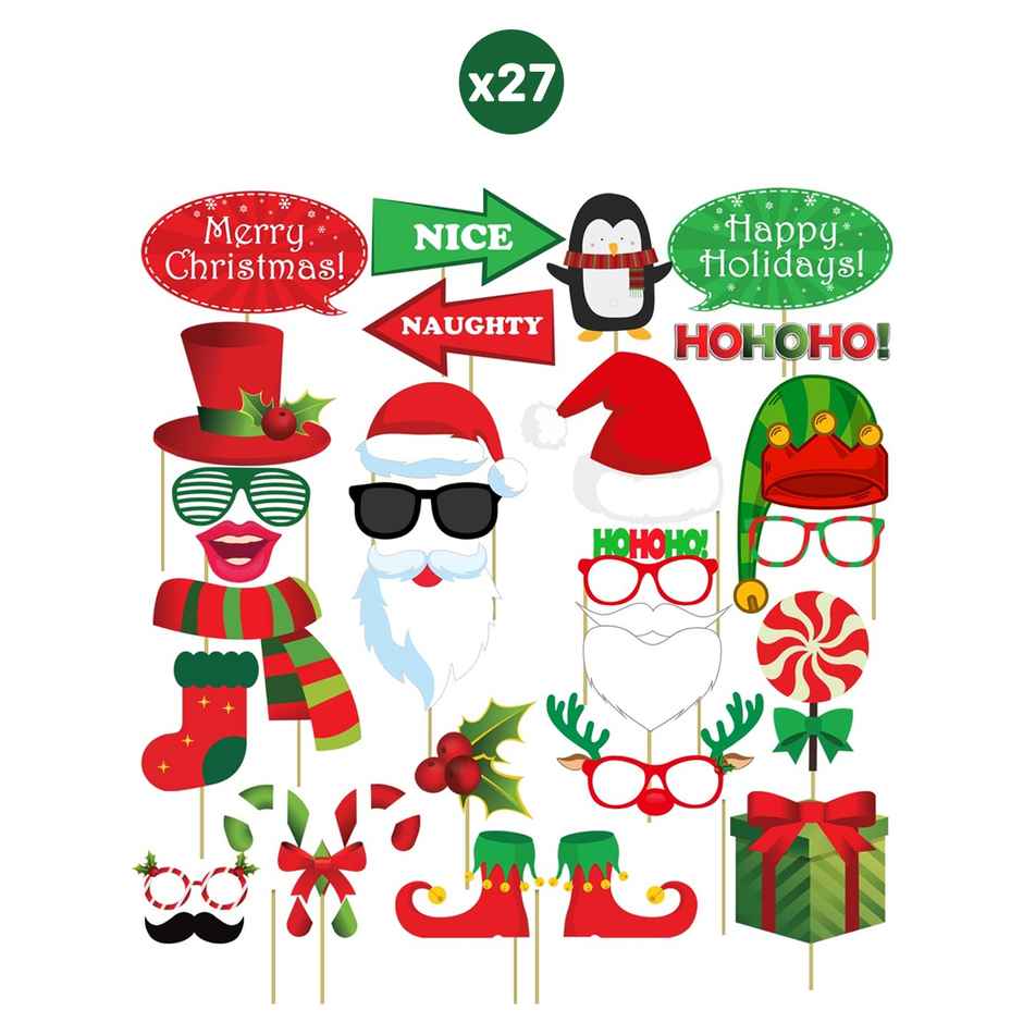 Merry Christmas Photobooth Props | Fun Accessory | Party Propz