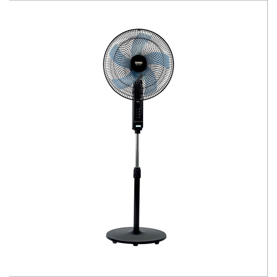 USHA Cyclotron Pedestal Fan,400mm, 1200RPM,5 Blade,Anti - Rust Protection,100% Copper Motor, Black