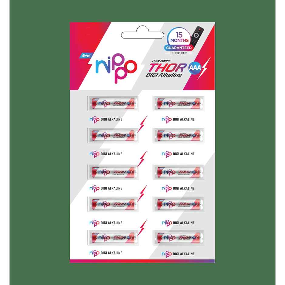Nippo Thor Alkaline AAA Batteries | Pack of 10