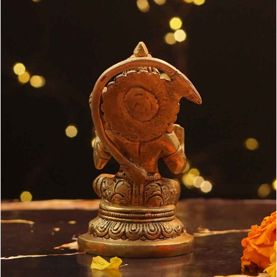 Hanuman Ji Idol | Brass Figurine | Gifts For Divine Blessings | 4 Inch | ServDharm