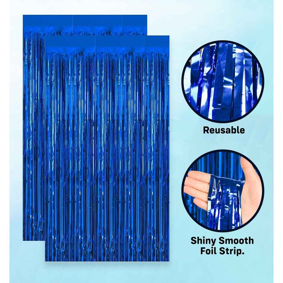Foil Curtain Blue | Pack of 2 | Party Propz