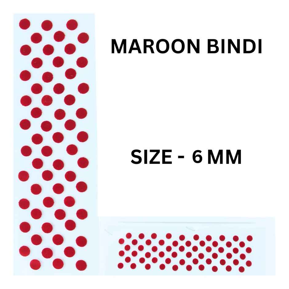 Se7en Maroon Bindi | 6 mm | Traditional Wear