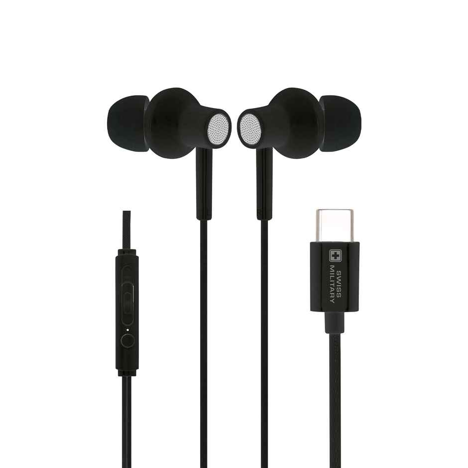 Swiss Military Water Lite Type-C Earphone - Black