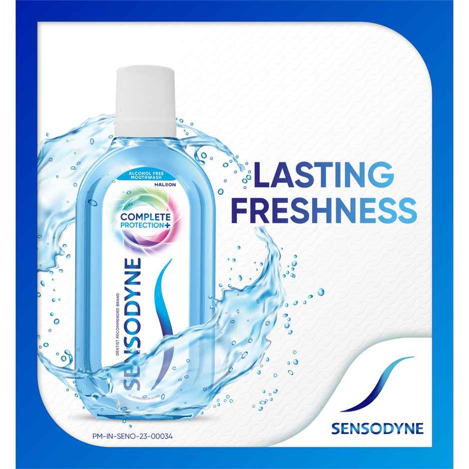Sensodyne Complete Protection+ Mouthwash (250ml) & Sensodyne Rapid Relief Long Lasting Protection For Sensitive Teeth Toothpaste (80g) Combo