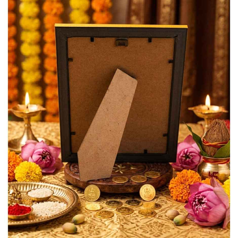 Vishnu Lakshmi Deity Brown Photo Frame | 22 x 17 cm | ServDharm