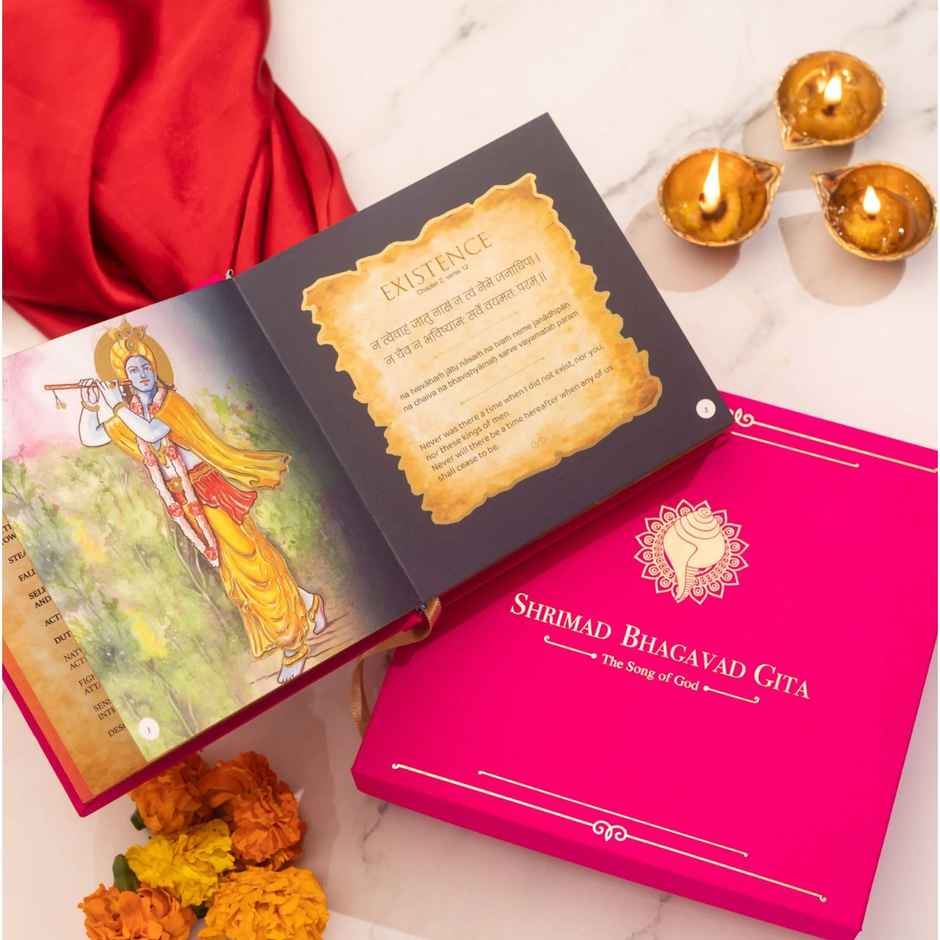 Servdharm Srimad Bhagavad Gita | Luxe Edition | Bright Pink