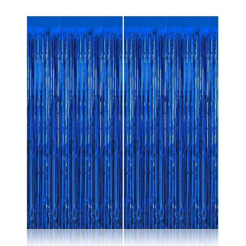 Party Propz Foil Curtain Blue - Pack Of 2