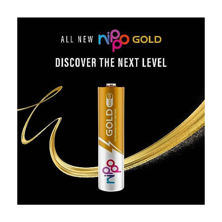 Nippo Gold Carbon Zinc AAA Batteries | Pack of 10