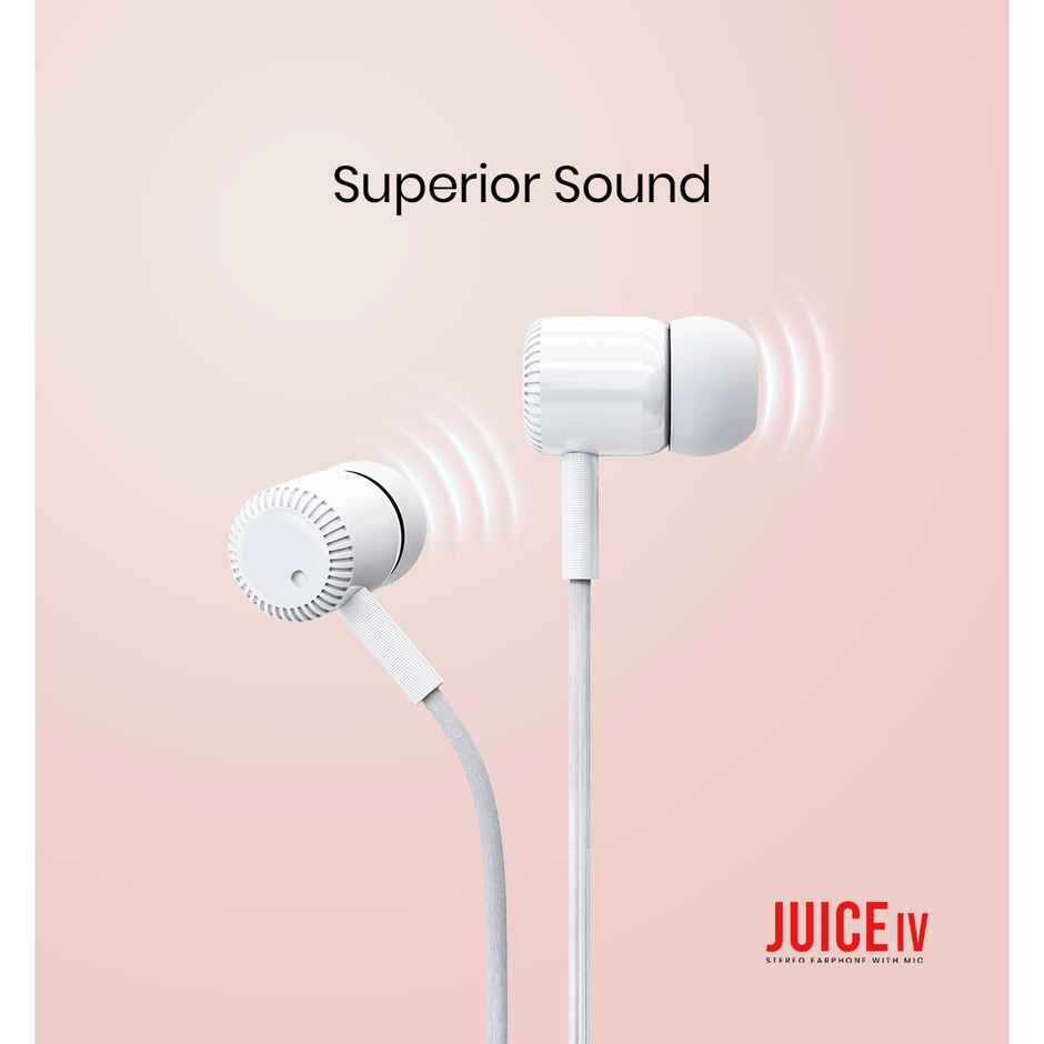 Swiss Military Audio Earphone Juice4, 3.5mm Audio Jack - White