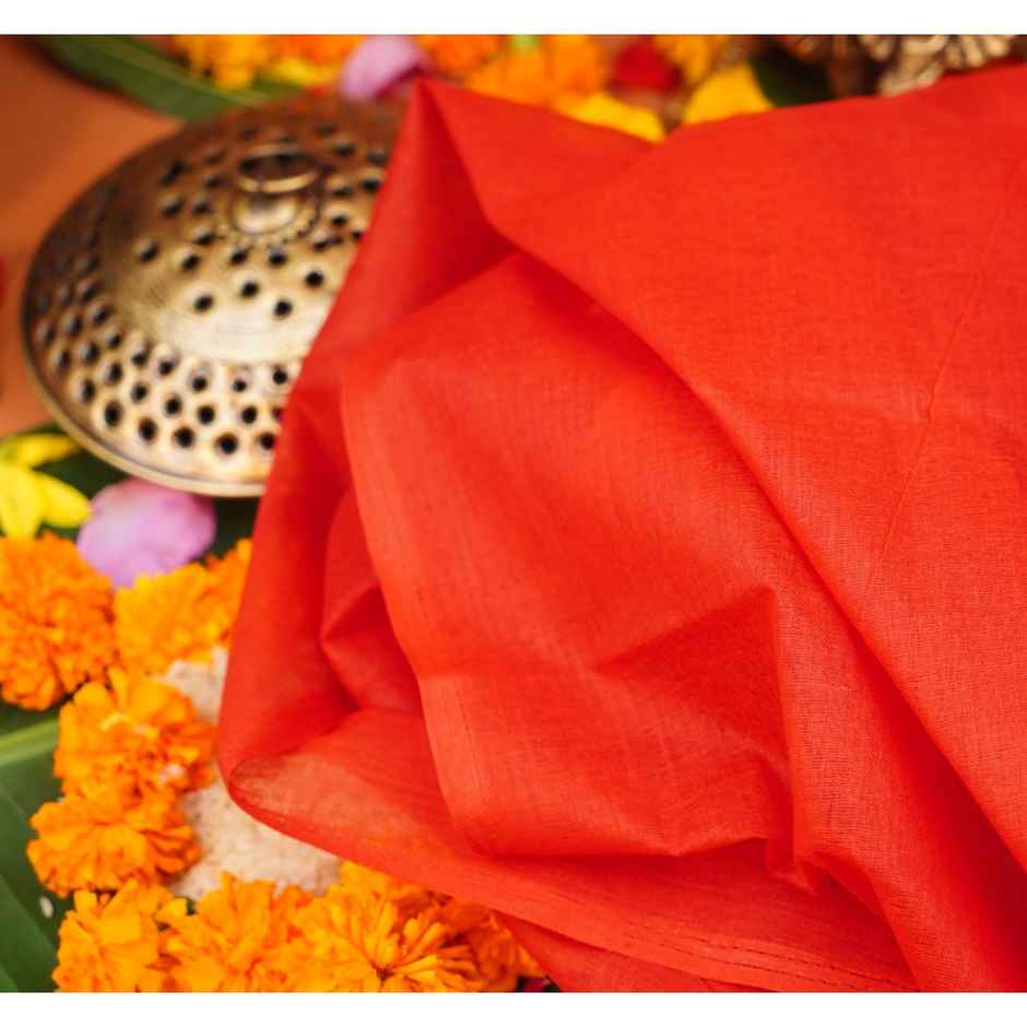 Red Puja Vastra | Blouse Piece | Pooja Cloth | 1.25 m | ServDharm