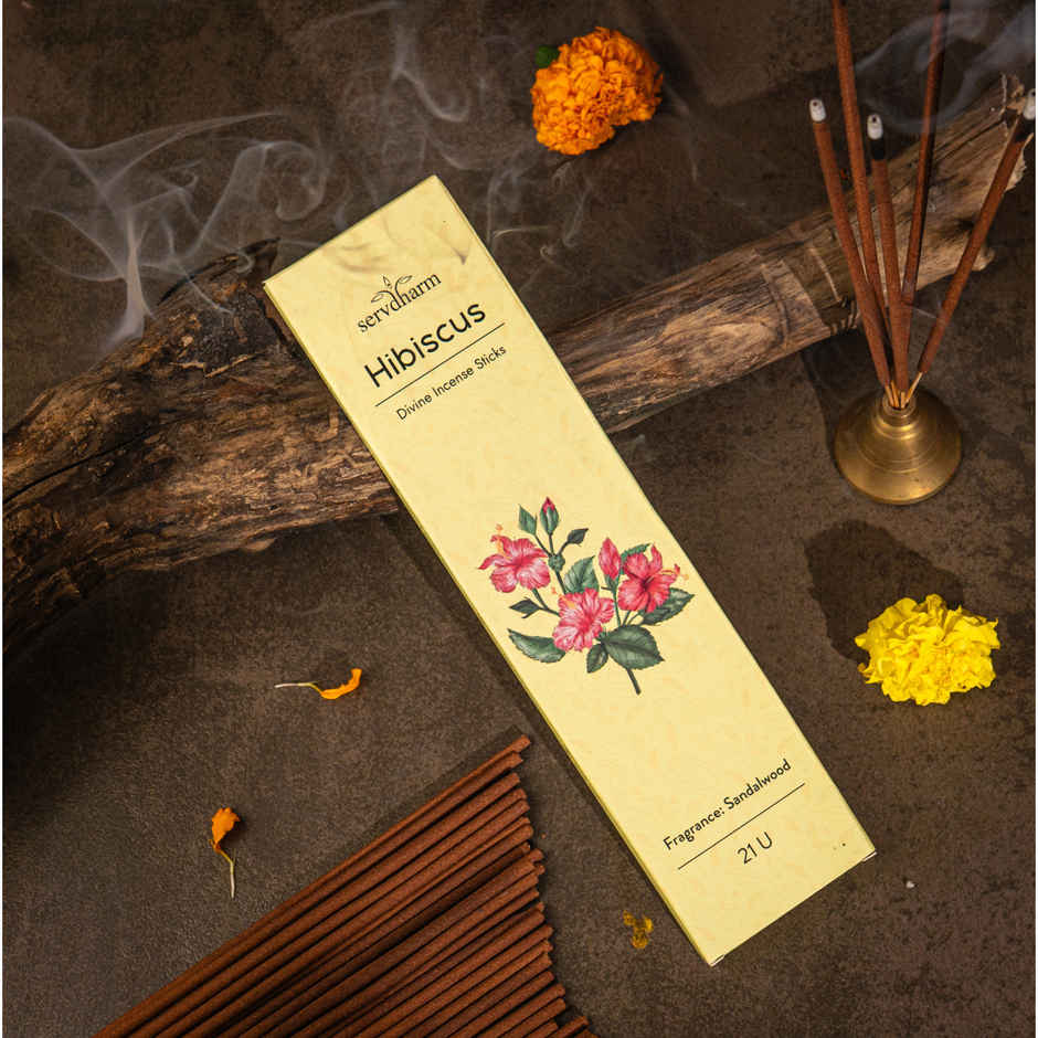 Hibiscus Divine Incense Sticks | Fragrance Sandalwood | ServDharm