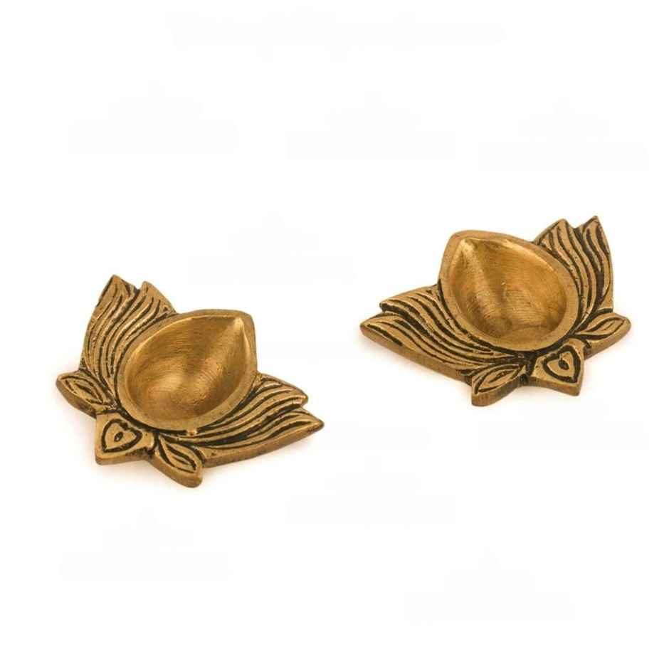 Brass Fine Lotus Diya | 2 inch
