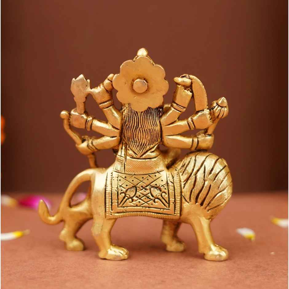 Sherawali Mata Brass Statue | 4 Inch | ServDharm