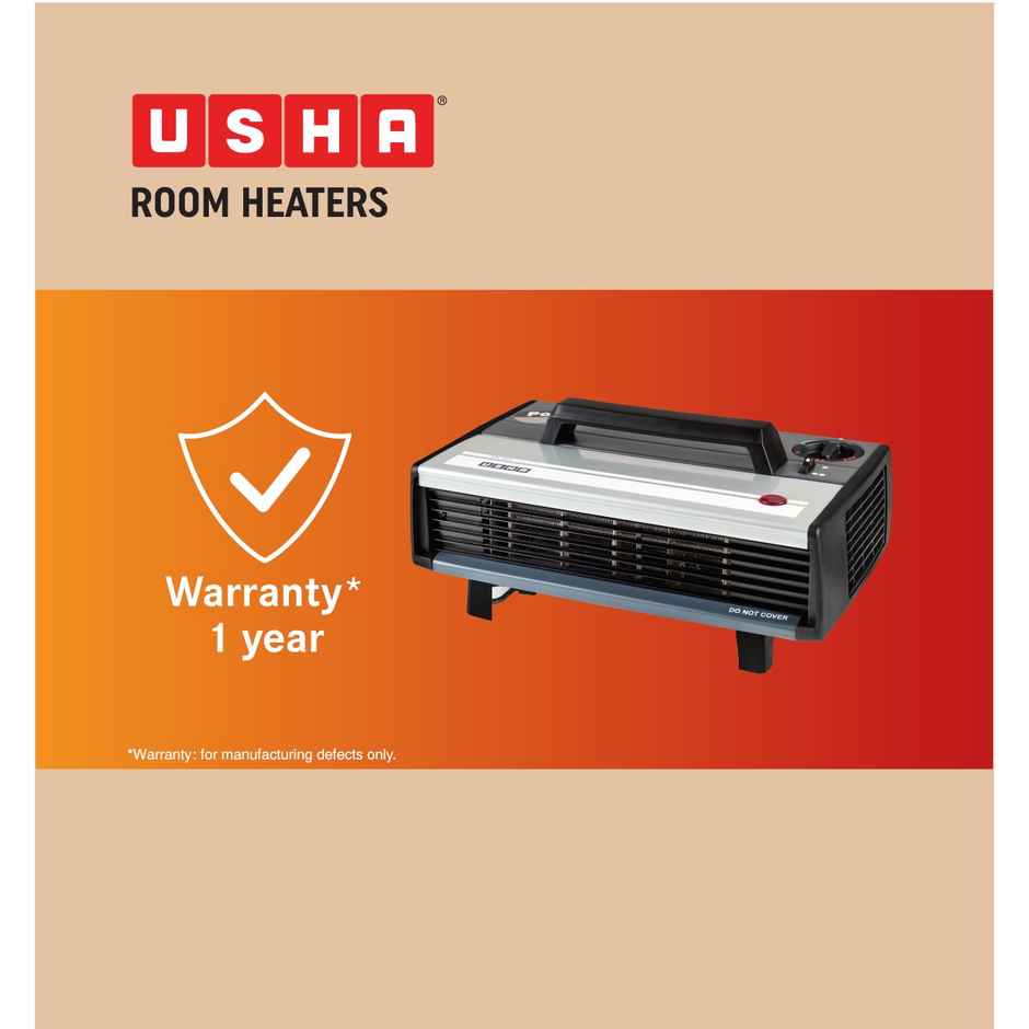 Usha Heat Convector (2000W, 2-Speed Operation, Adjustable Stand, Carry Handle, Hc423, Black)
