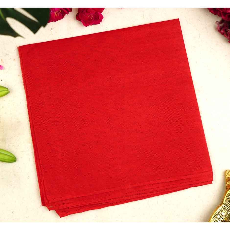 Red Puja Vastra | Blouse Piece | Pooja Cloth | 1.25 m | ServDharm