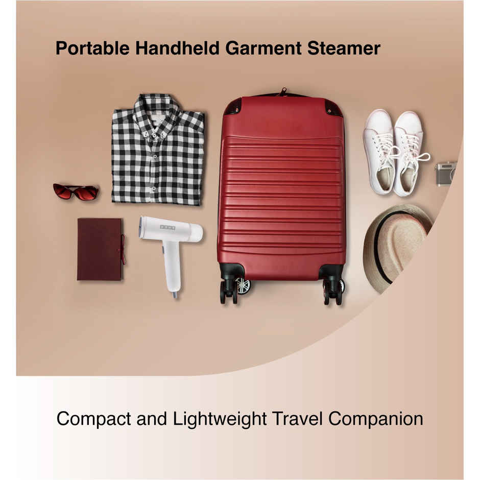 Usha Garment Steamer Techne 500 (1300W, Continious Steam Output Up To 20G/Min, 80Ml Tank, White)