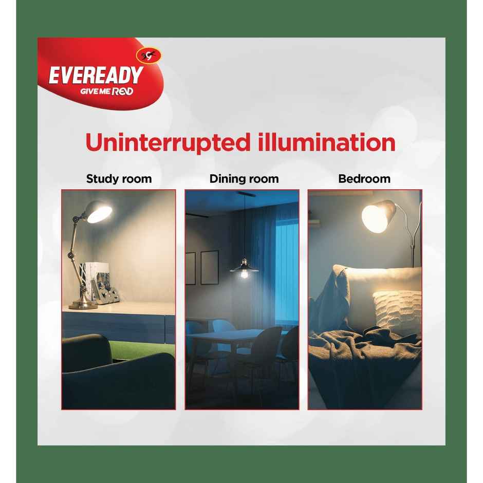 Eveready Emergency 9W Bulb | Cool Day Light | 6500K | B22 Base Holder