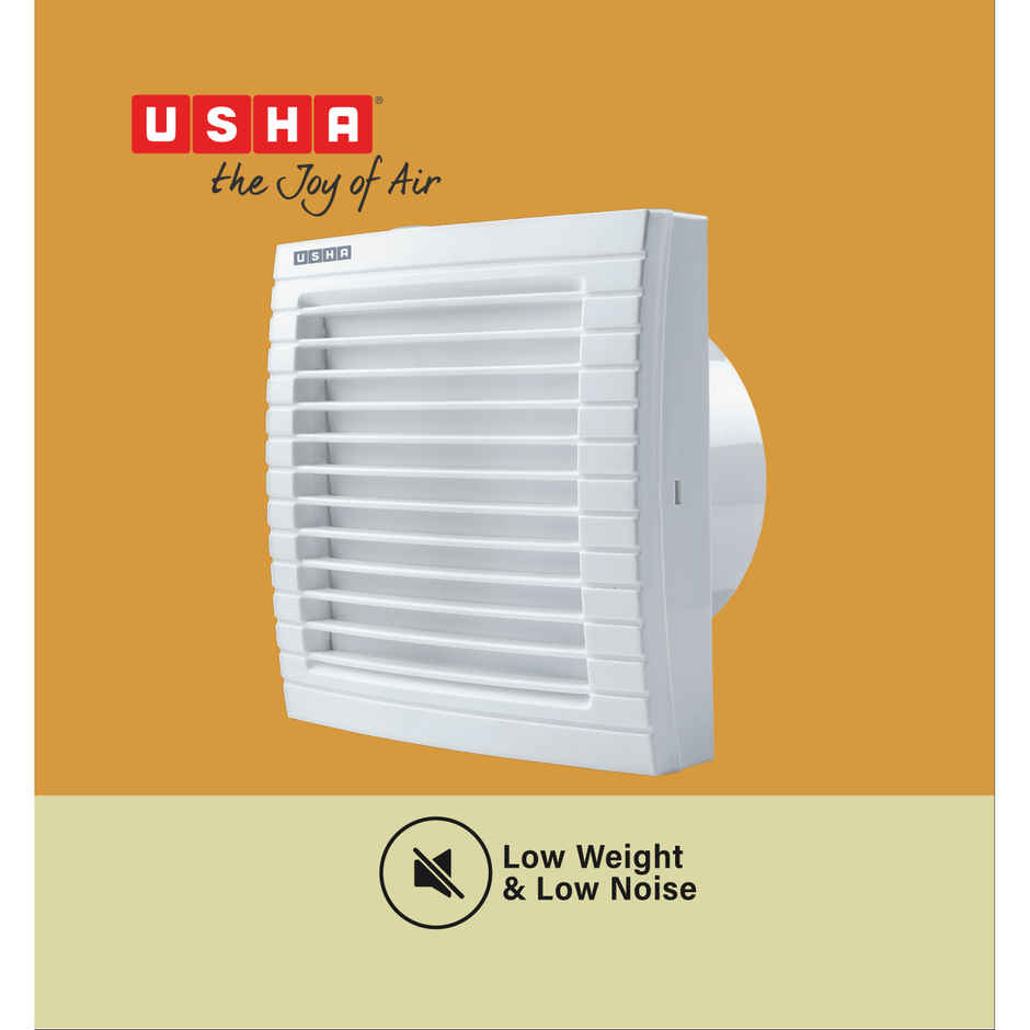 Usha Crisp Air Premia BV Exhaust Fan, 150mm, 1500 RPM, White