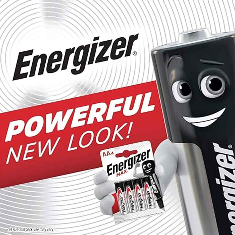 Energizer Max Alkaline Batteries - AA (Pack Of 4)