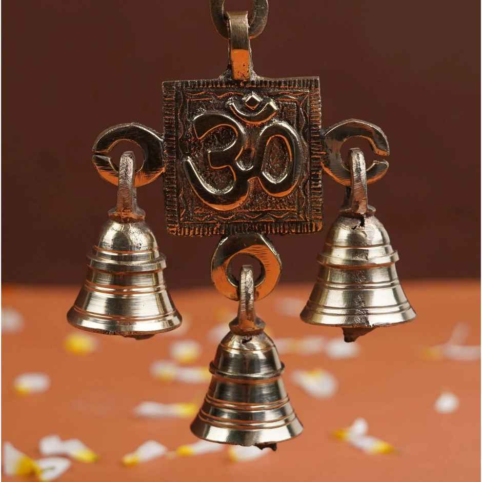 Servdharm Brass Decorative Wall Hanging Om Bell | 6 Inch