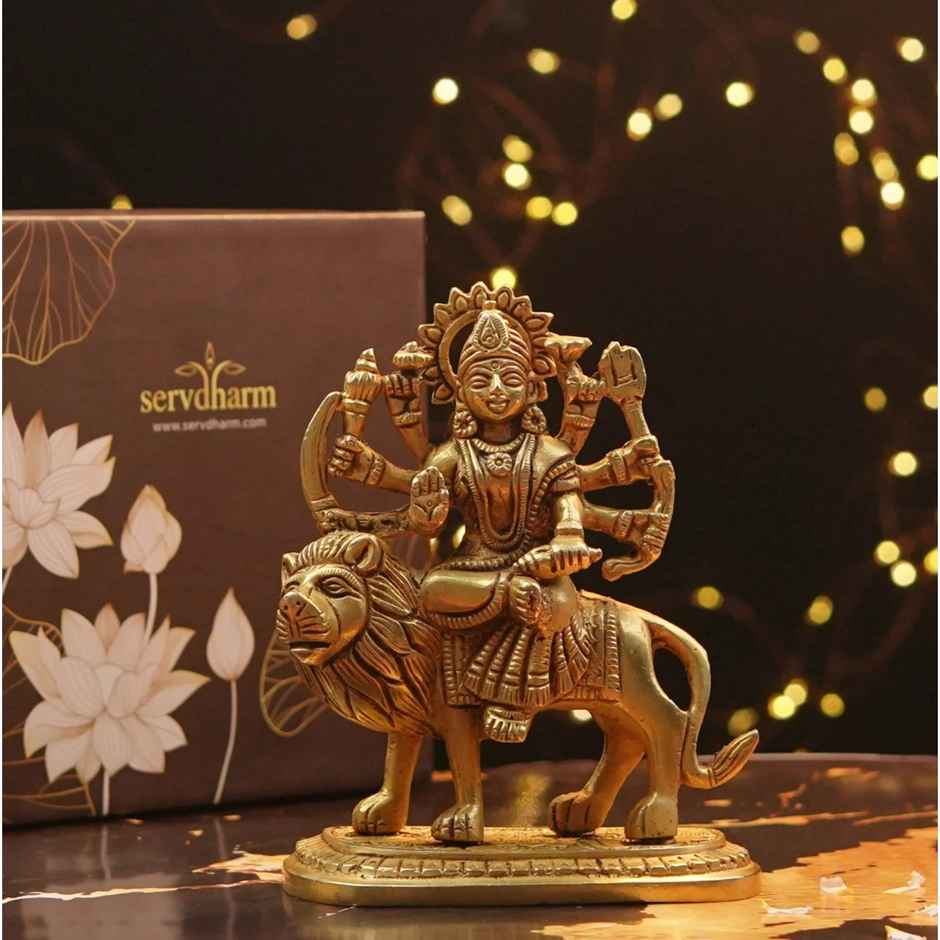 Durga Mata Pure Brass Idol | Servdharm