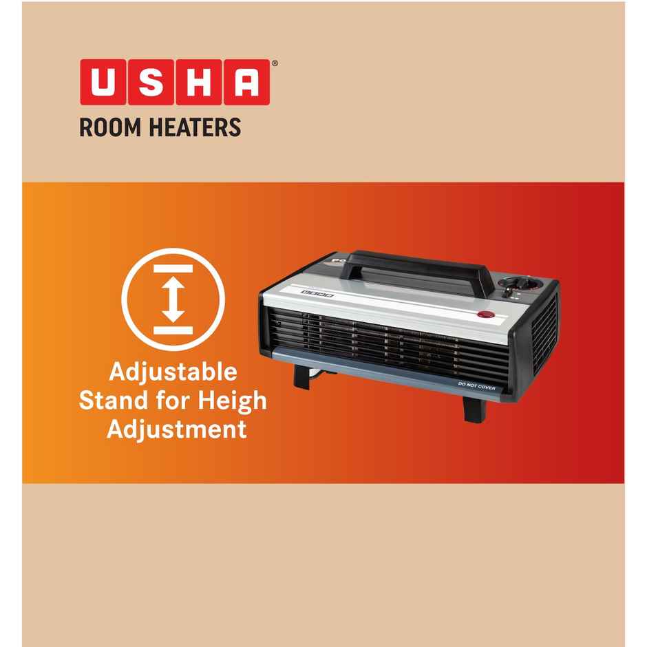 Usha Heat Convector (2000W, 2-Speed Operation, Adjustable Stand, Carry Handle, Hc423, Black)