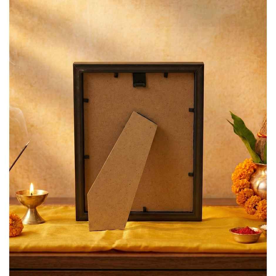 Mahavir Jain Deity Brown Photo Frame | 22 x 17 cm | ServDharm