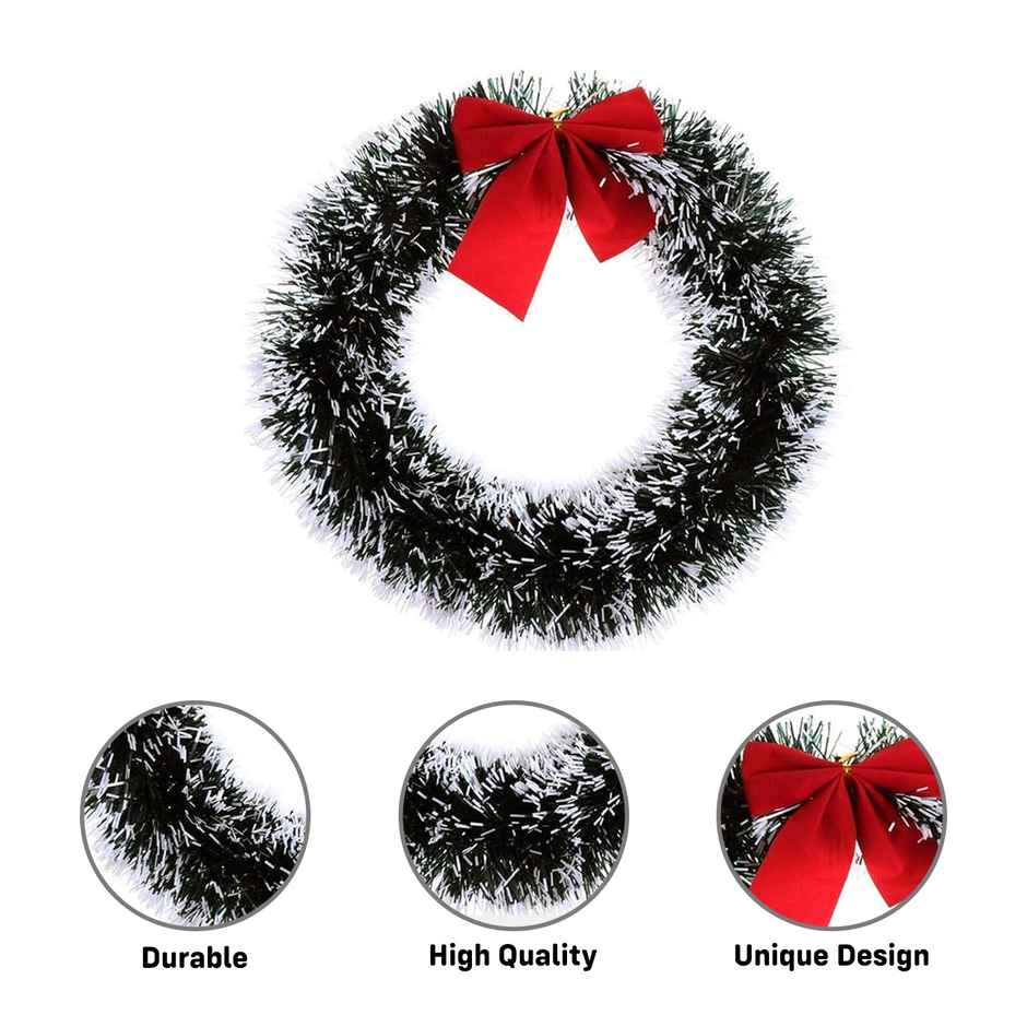 Artificial Christmas Wreath & Garland for Front Door and Wall Decoration | Party Propz
