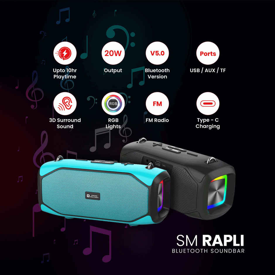 Swiss Military Audio SM RAPLI Bluetooth Speaker | Green