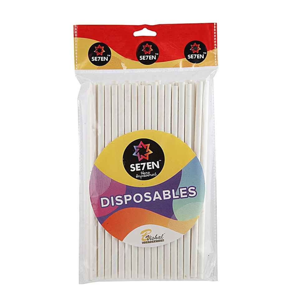 SE7EN Straws Paper | White
