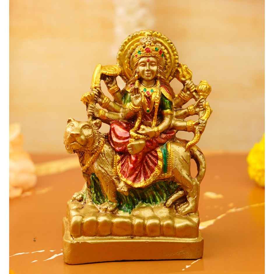 Antique Gold Maa Durga | Resin Idol | ServDharm