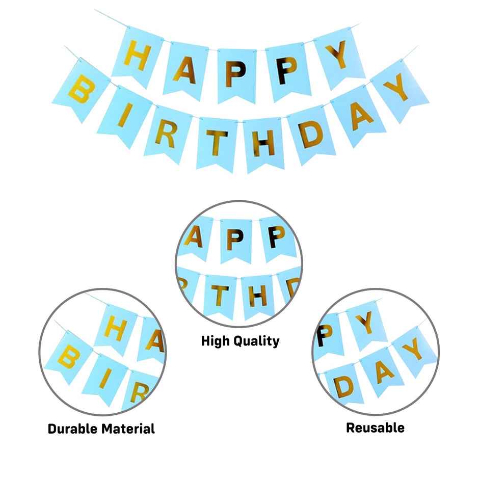 Blue Birthday Decoration Items | Dark Blue Metallic | Confetti | Pack Of 55 | Party Propz