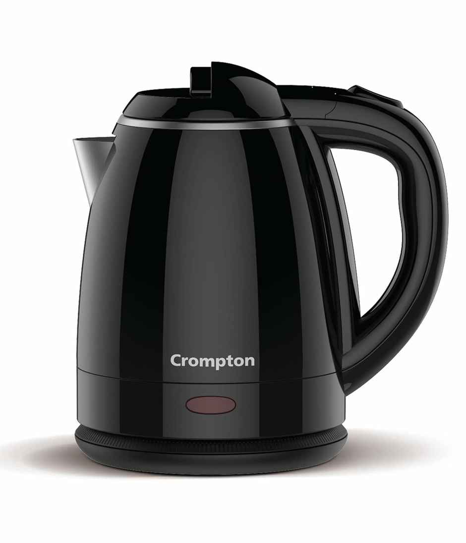 Crompton Activhot Electric Kettle | 1.2 Litres | Cool Touch | Black