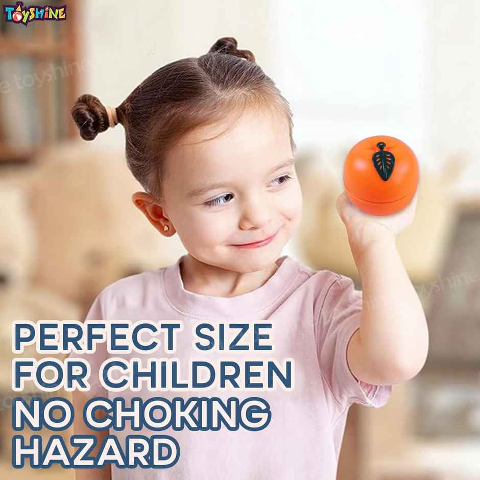 Toyshine 6 Pc Cut & Play Realistic Sliceable Fruits With Chopping Board Plate And Knife I