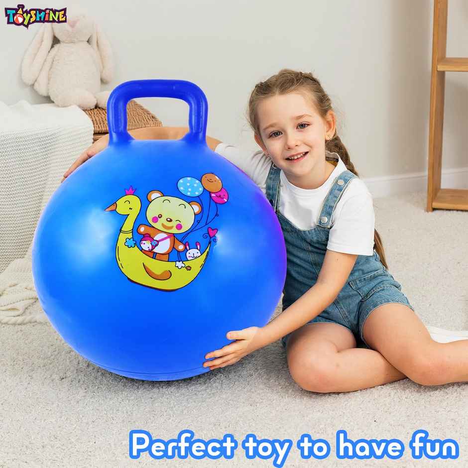 Toyshine 65Cm Hopper Ball For Kids Ages Inflatable Hopping Balls Jumping Therapy Ball Toys - Assorted