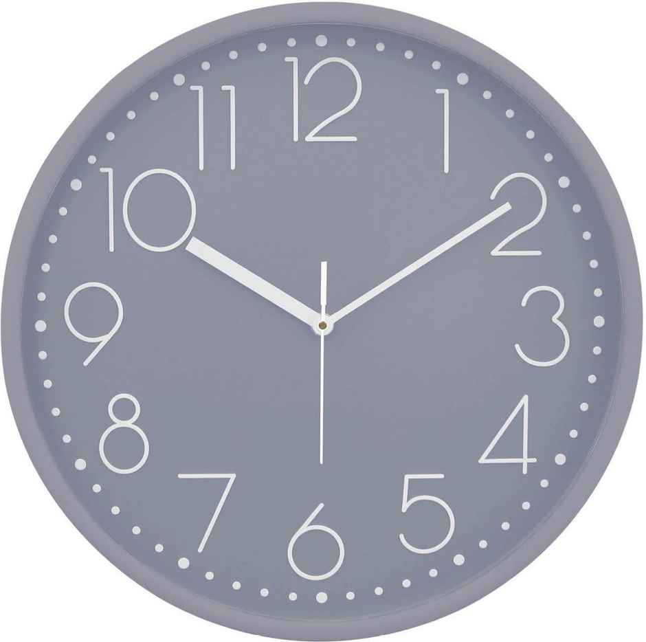 Bosco Modern Silent Grey Dial and Frame 30 CM Round Wall Clock BWC 1804
