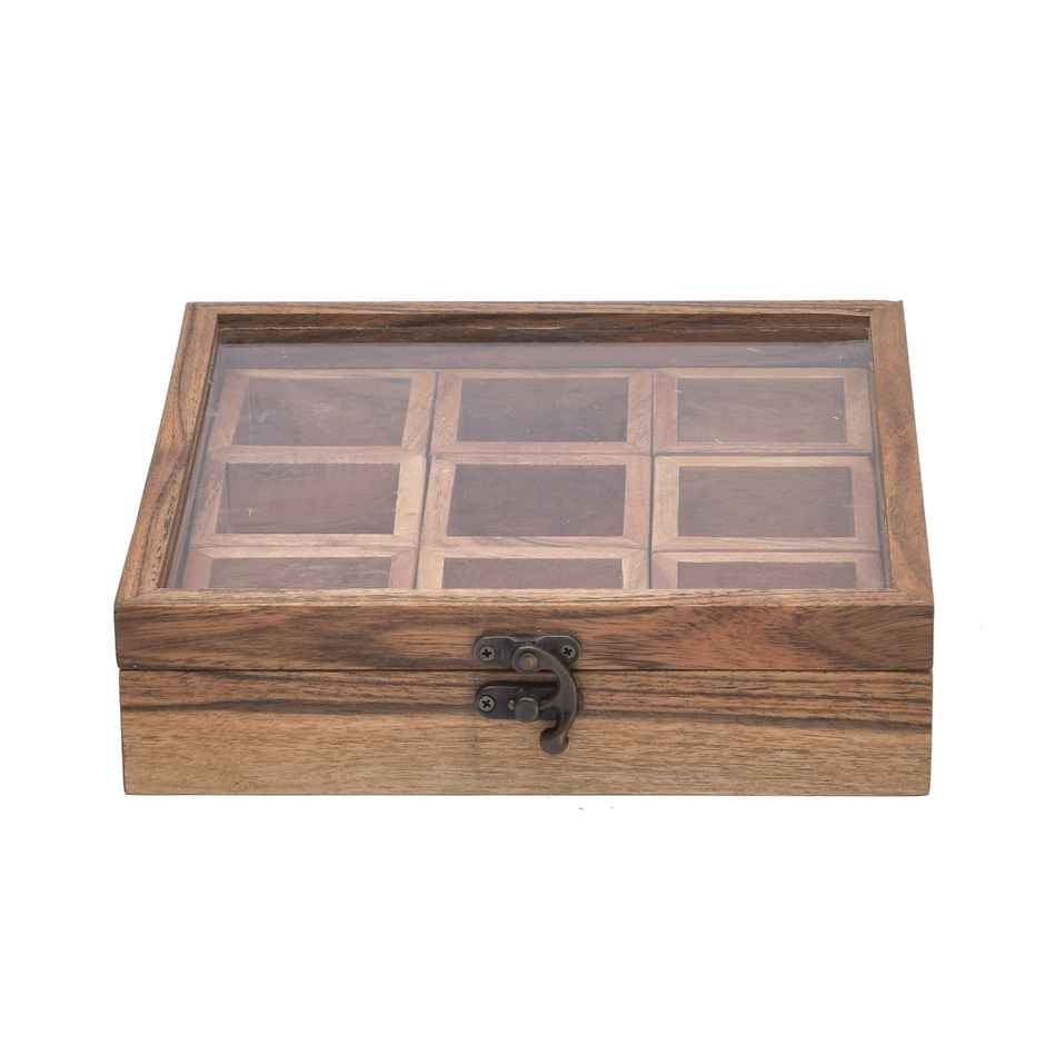 Sanjeev Kapoor by Oggn Acacia Wooden Masala Box