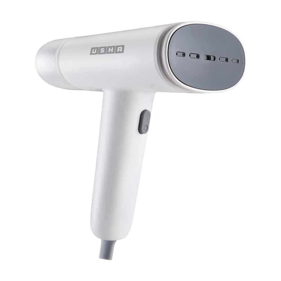 Usha Garment Steamer Techne 500 (1300W, Continious Steam Output Up To 20G/Min, 80Ml Tank, White)