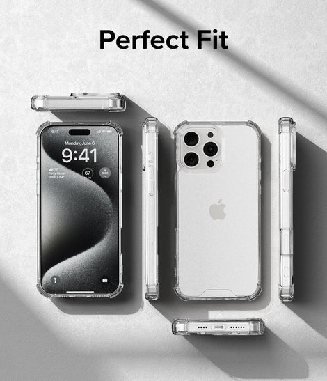 ExpressB For iPhone 16 Pro Max Case Cover Anti-Scratch Shockproof Bumper Pc+Tpu - Clear