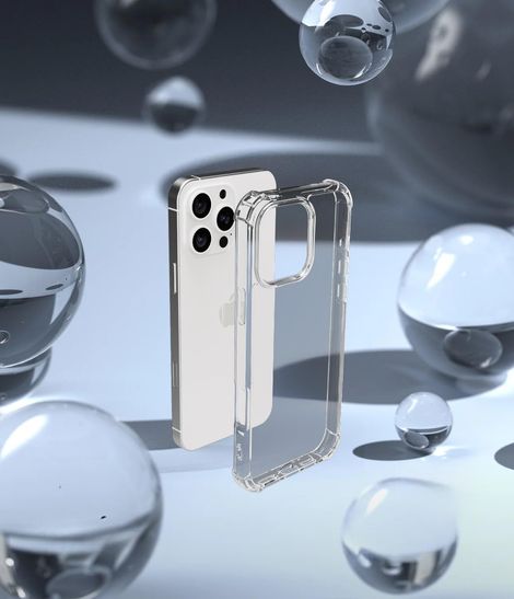 ExpressB For iPhone 16 Pro Max Case Cover Anti-Scratch Shockproof Bumper Pc+Tpu - Clear