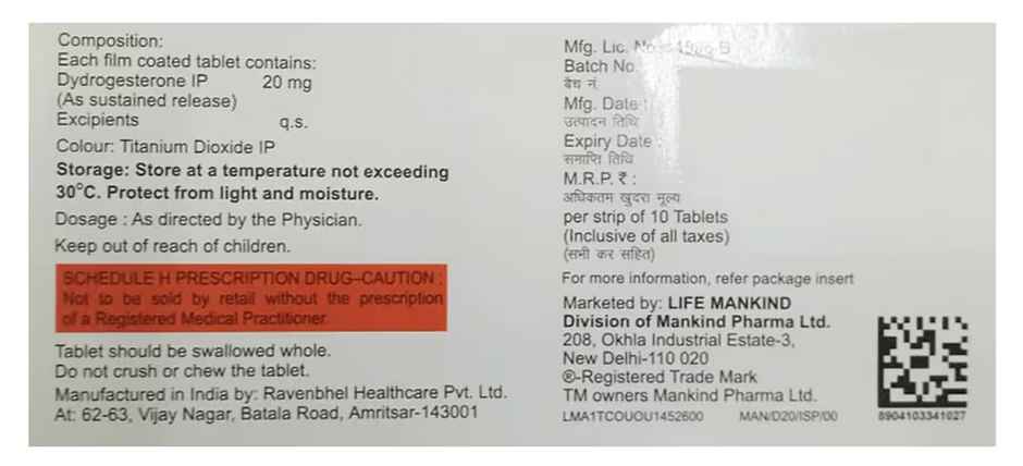 Dydroboon-20 SR Tablet