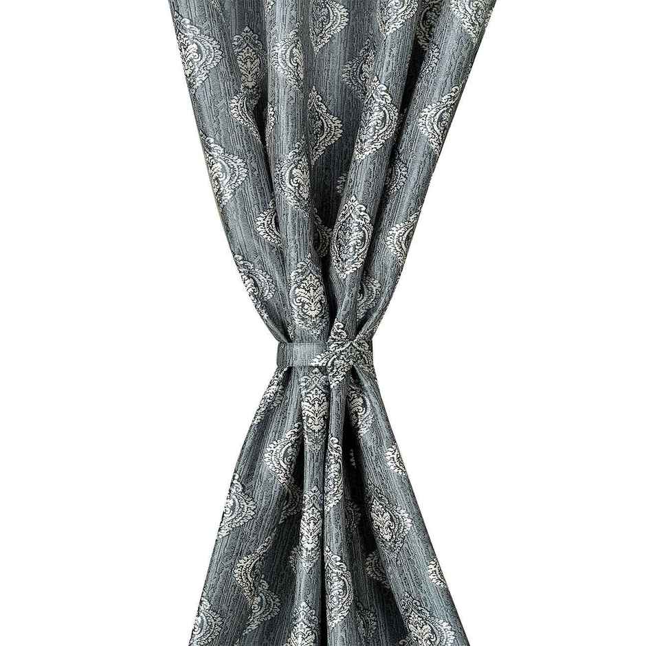 Antzco Grey Door Curtain Crazy Print 7 ft x 4 ft | Pack of 2 | DC01