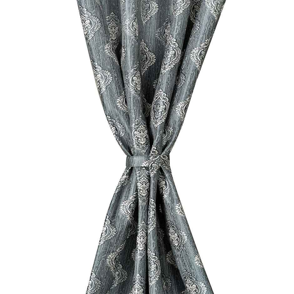 Antzco Grey Door Curtain Crazy Print 7 ft x 4 ft | Pack of 2 | DC01