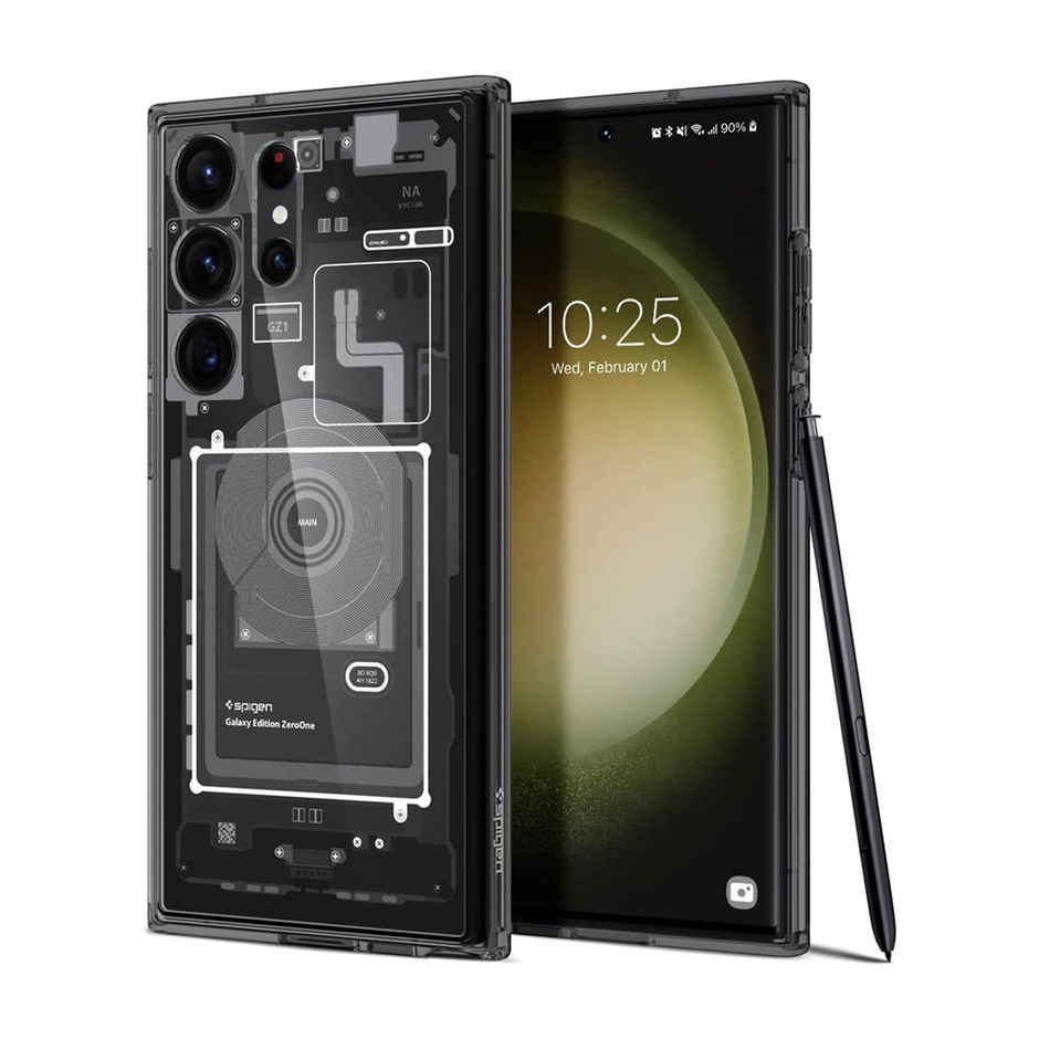 Spigen Ultra Hybrid Back Cover Case Compatible with Galaxy S23 Ultra (TPU + Poly Carbonate|Zero One)