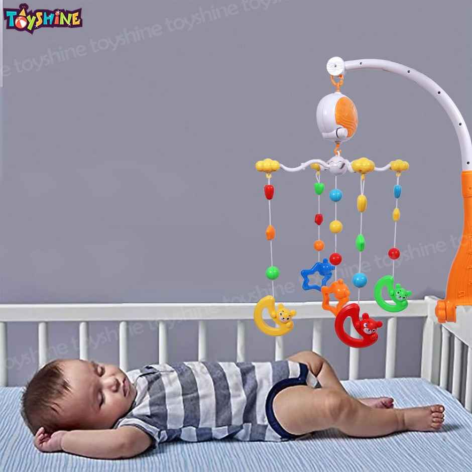 Toyshine Bed Ring Cot Mobile With Music Lights And Rattles Perfect Baby Musical Crib Mobile