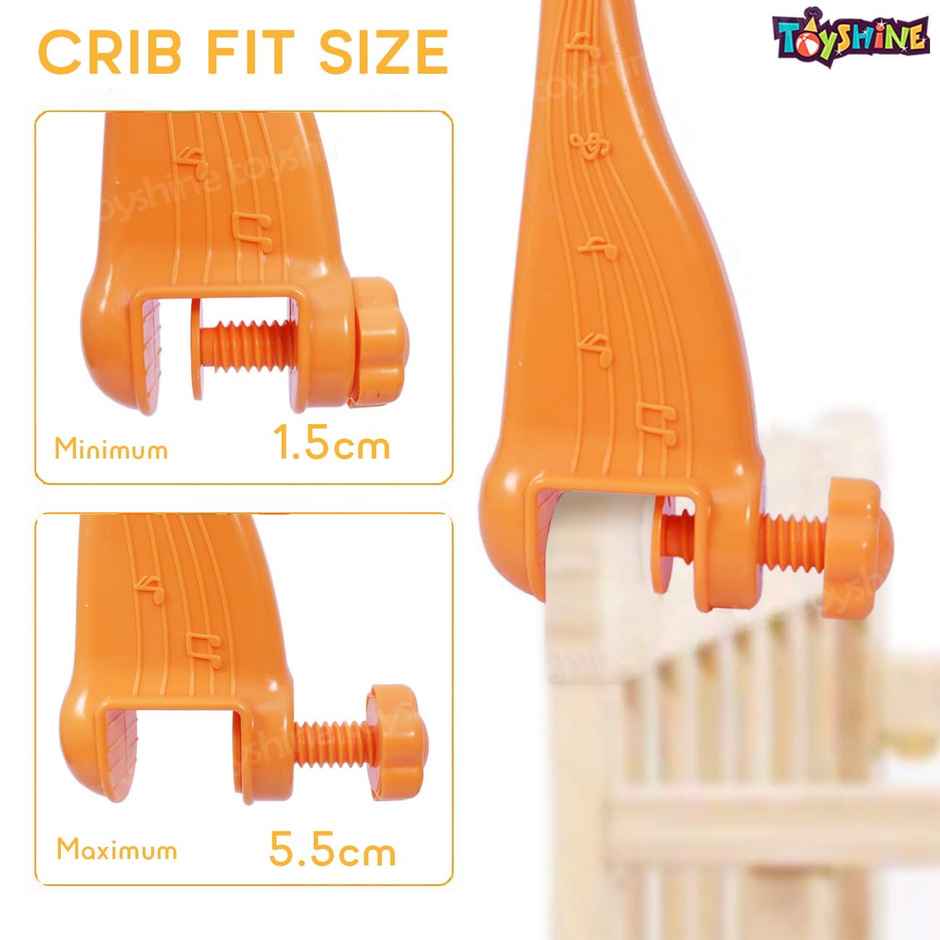 Toyshine Bed Ring Cot Mobile With Music Lights And Rattles Perfect Baby Musical Crib Mobile