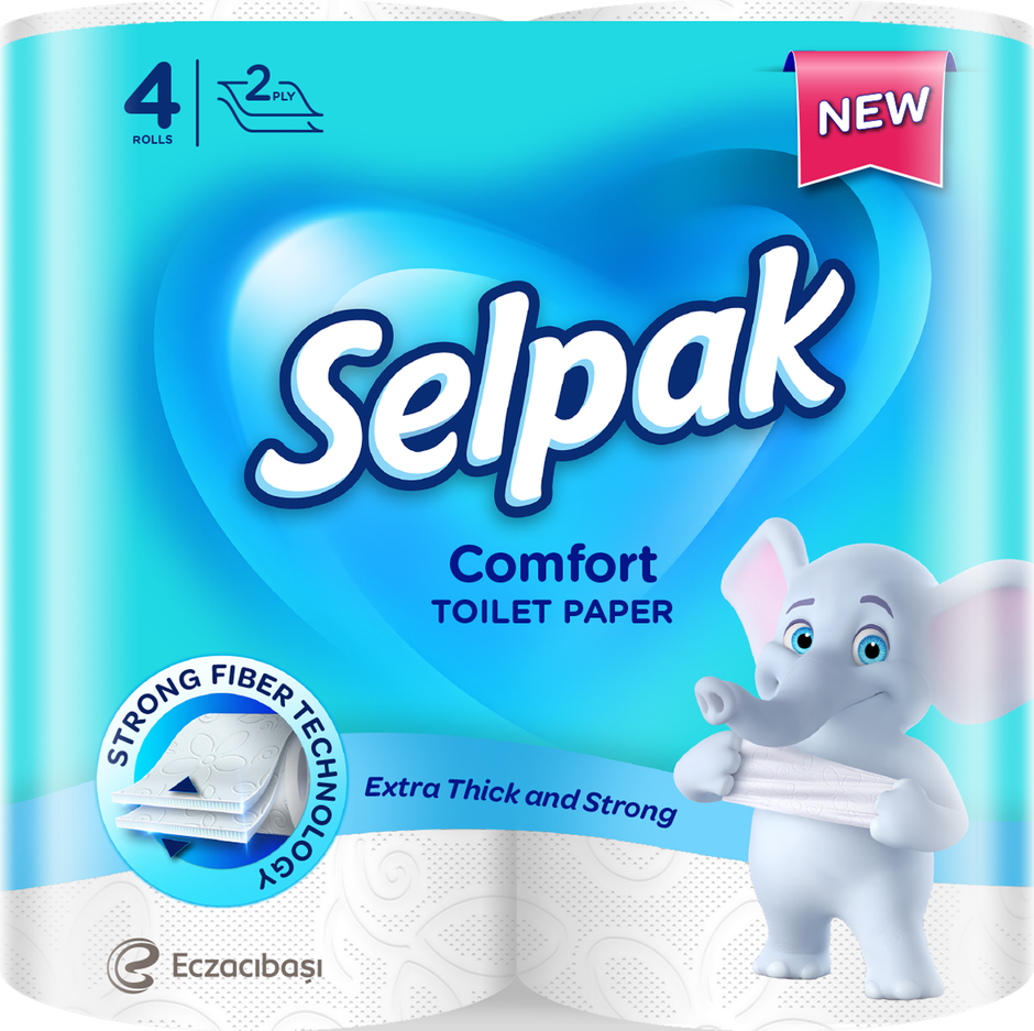 Selpak Comfort Toilet Paper 4 PIECE -160 Pulls	
