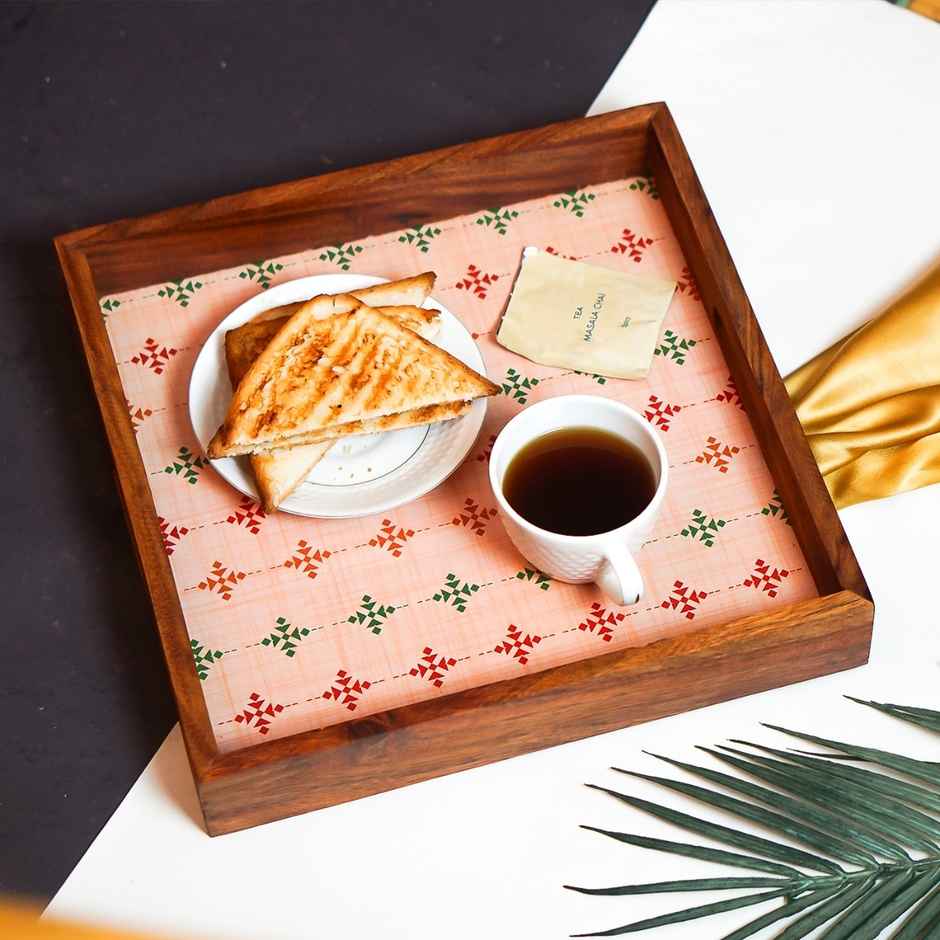 Sanjeev Kapoor by Oggn Turin Square Wooden Tray 12x12